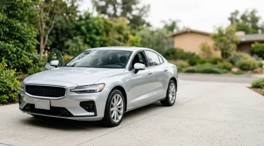 Voiture préparée pour la vente avec finition brillante et détails soignés